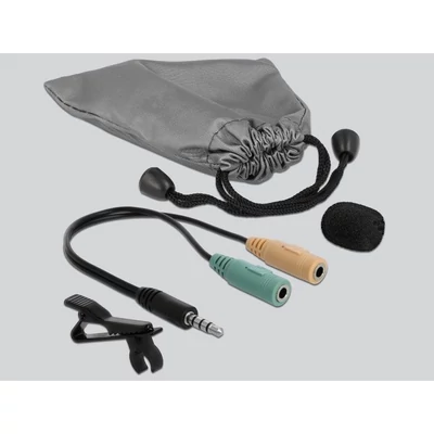 Kép 3/5 - DeLock Tie Lavalier Microphone Omnidirectional Black