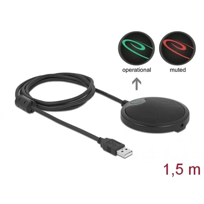 DeLock USB Condenser Microphone Omnidirectional for Conferences