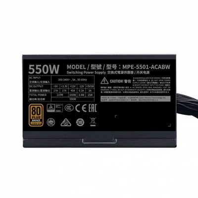 Kép 3/8 - Cooler Master 550W 80+ Bronze MWE V2