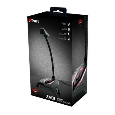 Kép 4/4 - Trust GXT 215 Zabi LED-Illuminated USB Gaming Microphone Black