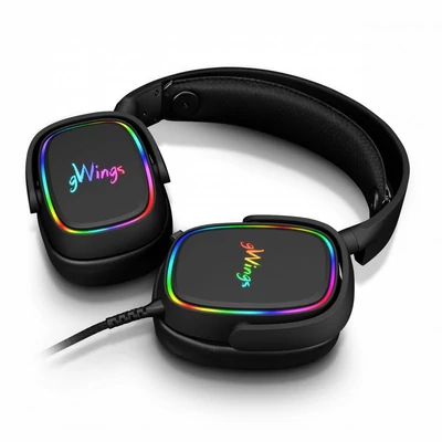 Kép 2/3 - gWings 9100HS RGB Gaming Headset Black