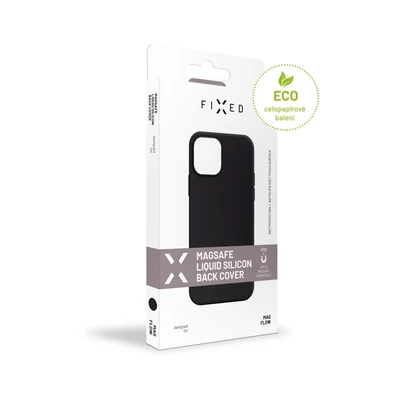 Kép 3/7 - FIXED MagFlow Hátlap with Magsafe support Apple iPhone 12 Pro Max, Fekete
