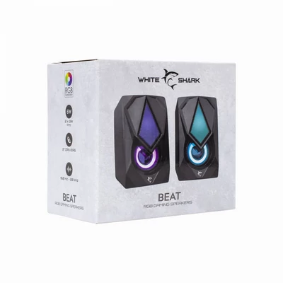 Kép 6/6 - White Shark Beat RGB Speaker Black
