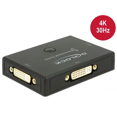 DeLock DVI 2 - 1 kétirányú switch 4K 30Hz