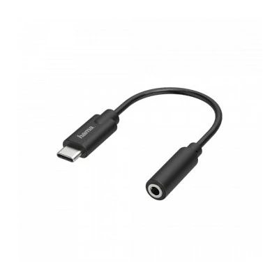 Hama USB-C Plug - 3.5 mm Jack Socket Stereo Audio adapter Black