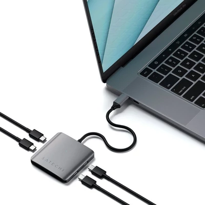 Kép 5/5 - Satechi 4-Port USB-C Hub Space Gray