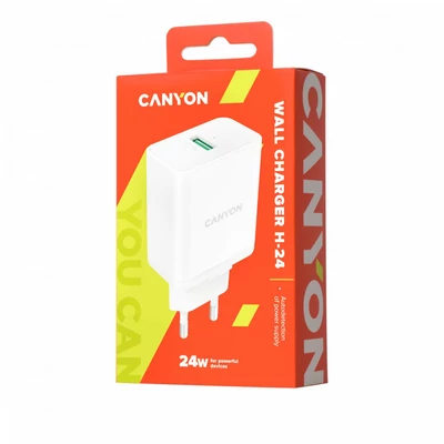Kép 4/4 - Canyon CNE-CHA24W Wall Quick Charger White