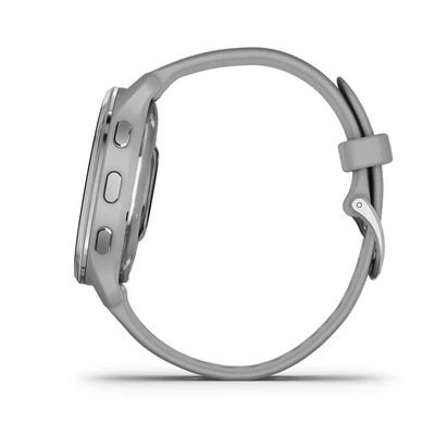 Kép 4/5 - Garmin Venu 2 Plus Silver Stainless Steel Bezel With Powder Grey Case And Silicone Band
