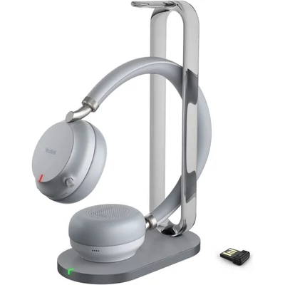 Yealink BH72 UC Bluetooth Headset with Charging Stand Light Gray