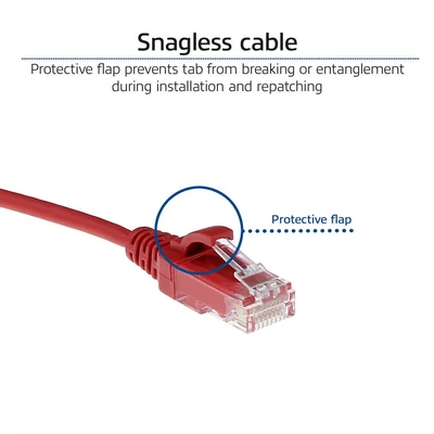 Kép 5/6 - ACT CAT6 U-UTP patch kábel 5m piros
