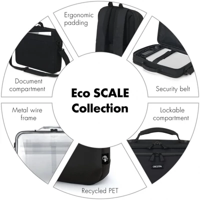 Kép 9/9 - Dicota Laptop Bag Eco Top Traveller Scale 15,6" Black