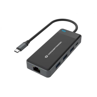 Conceptronic DONN14G 7-in-1 USB 3.2 Gen 1 Docking Station Grey