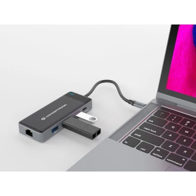 Kép 3/4 - Conceptronic DONN14G 7-in-1 USB 3.2 Gen 1 Docking Station Grey