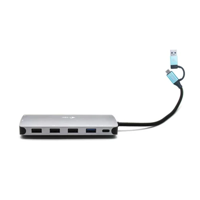 Kép 3/5 - I-TEC USB 3.0 USB-C/Thunderbolt 3x Display Metal Nano Dock with LAN + Power Delivery 100 W