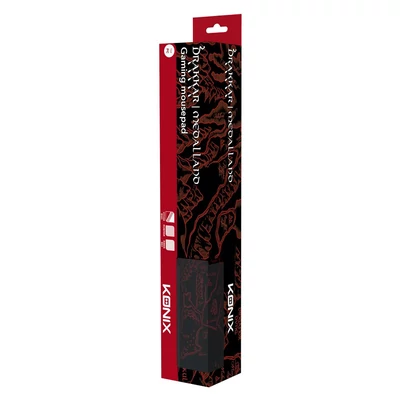 Kép 3/3 - KONIX Drakkar Medalland Gaming Egérpad Black/Red