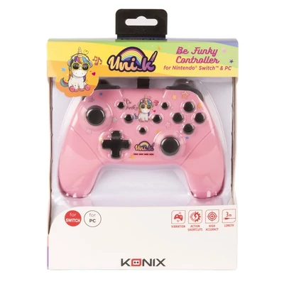Kép 3/3 - KONIX Unik Be Funky USB Gamepad Pink