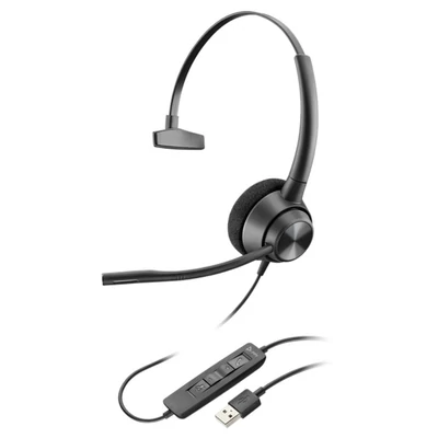 Poly Plantronics EncorePro 310 USB-A Headset Black