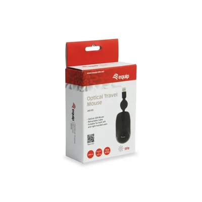 Kép 4/4 - EQuip Optical Travel Mouse Black