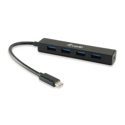 EQuip USB-C to 4-Port USB 3.2 Gen 1 Hub Black