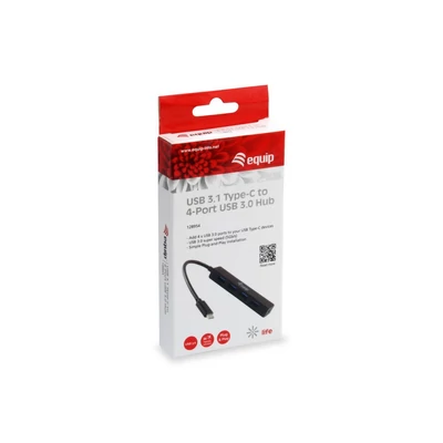 Kép 4/4 - EQuip USB-C to 4-Port USB 3.2 Gen 1 Hub Black
