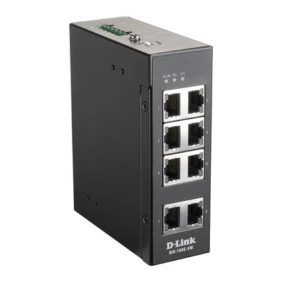 D-Link DIS-100E-8W industrial fast ethernet nem menedzselhető switch