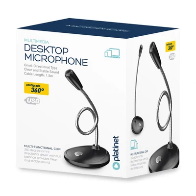 Kép 4/5 - Platinet PMOD1 Microphone Office/Home Desktop Black