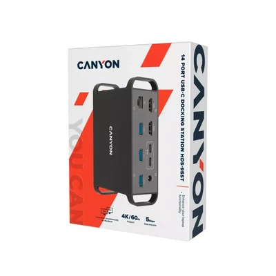 Kép 5/5 - Canyon CNS-HDS95ST Multiport Docking Station 14-in-1 Black