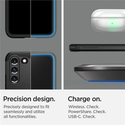 Kép 3/5 - Spigen Tough Armor, black - Samsung Galaxy S22+