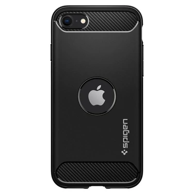 Kép 3/5 - Spigen Rugged Armor, black - iPhone SE (2022/2020)