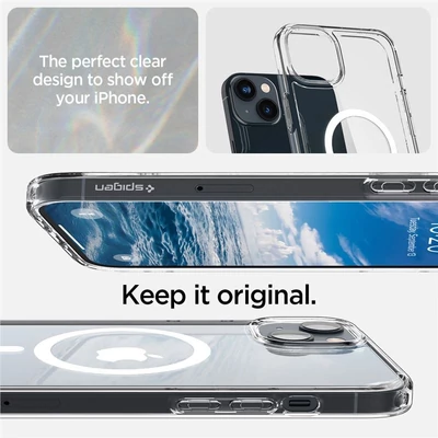 Kép 2/5 - Spigen Ultra Hybrid MagSafe, white - iPhone 14