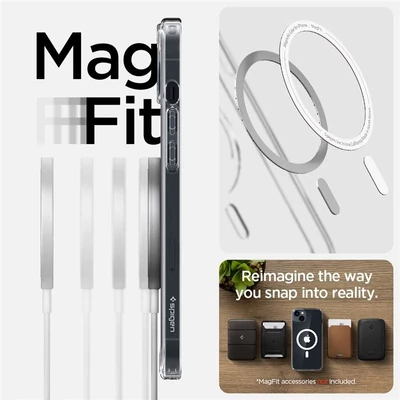 Kép 5/5 - Spigen Ultra Hybrid MagSafe, white - iPhone 14