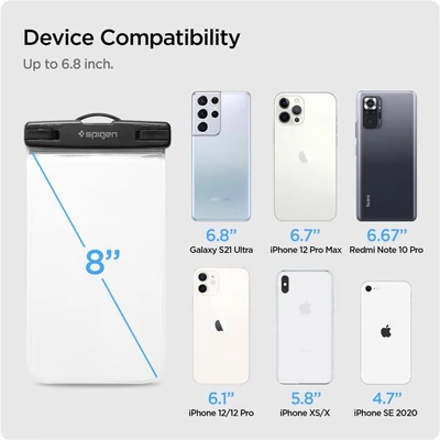 Kép 3/5 - Spigen A601 Waterproof Phone Case 2 Pack, clear