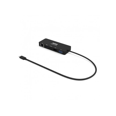 Kép 4/6 - Port Designs USB-C Office & Travel Docking Station Black