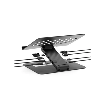 Kép 4/4 - Port Designs 2 In 1 USB-C Docking Station With Notebook Stand