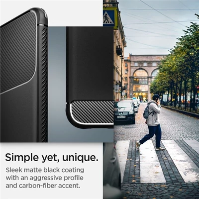 Kép 3/5 - Spigen Rugged Armor, matte black - Samsung Galaxy S22