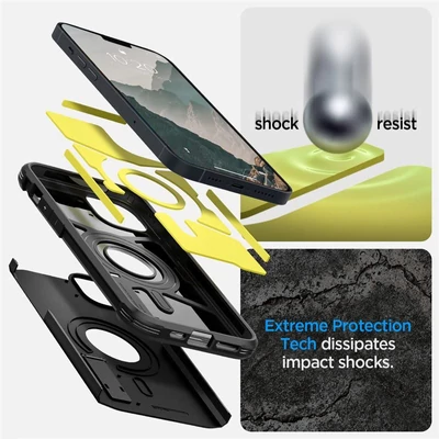 Kép 4/5 - Spigen Tough Armor MagSafe, black - iPhone 14