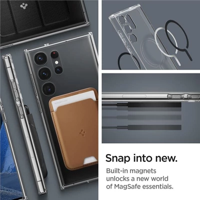 Kép 4/5 - Spigen Ultra Hybrid OneTap MagSafe Ring, black - Samsung Galaxy S23 Ultra
