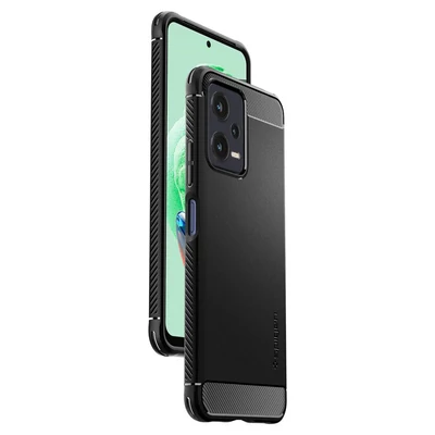 Kép 4/11 - Spigen Rugged Armor, black - Xiaomi Redmi Note 12 5G/ POCO X5 5G