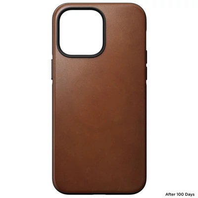 Kép 3/5 - Nomad Modern Leather MagSafe Case, english tan- iPhone 14 Pro Max