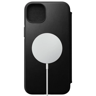 Kép 2/5 - Nomad Leather MagSafe Folio, black - iPhone 14 Plus