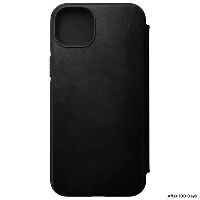 Kép 5/5 - Nomad Leather MagSafe Folio, black - iPhone 14 Plus