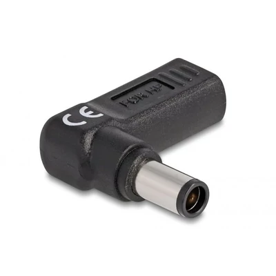 Kép 2/3 - DeLock Adapter for Laptop Charging Cable USB Type-C female to HP 7.4 x 5.0 mm male 90° angled