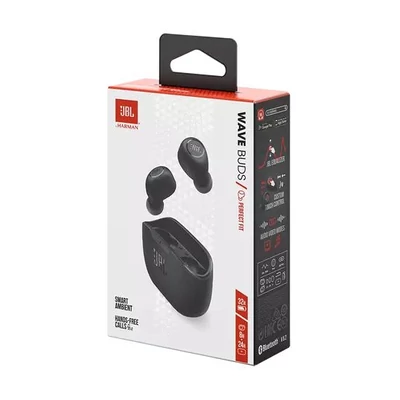 Kép 11/11 - JBL Wave Buds Wireless Bluetooth Headset Black