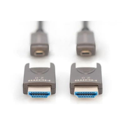 Kép 3/8 - Digitus AK-330127-150-S HDMI AOC Hybrid Fiber Optic Cable with removable plug