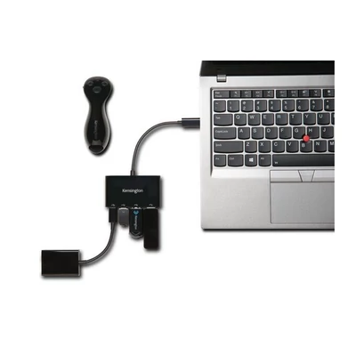 Kép 3/3 - Kensington CH1000 USB-C 4-Port Hub Black