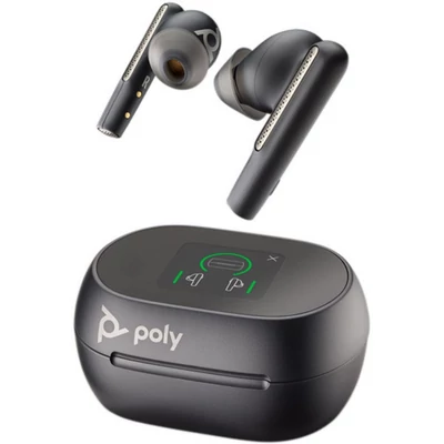 Kép 3/3 - Poly Plantronics Voyager Free 60+ UC Touchscreen Charge Case USB-C Bluetooth Headset Carbon Black