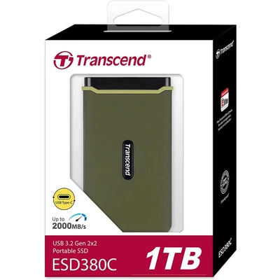 Kép 4/4 - Transcend 500GB USB3.2/Type-C ESD380C Military Green