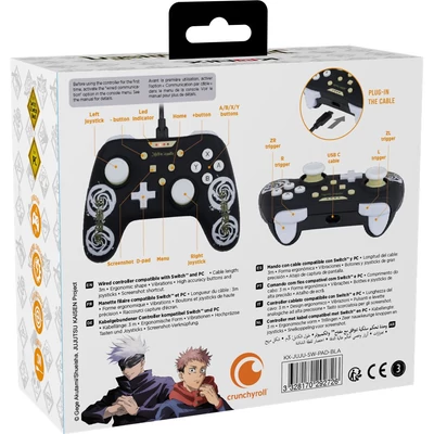 Kép 2/3 - KONIX Jujutsu Kaisen USB Gamepad Black
