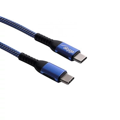 Kép 2/3 - Akyga AK-USB-36 100W USB 2.0 type C cable 0,5m Blue