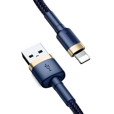 Kép 2/5 - Baseus Cafule lightning Cable 2,4A 1m Blue